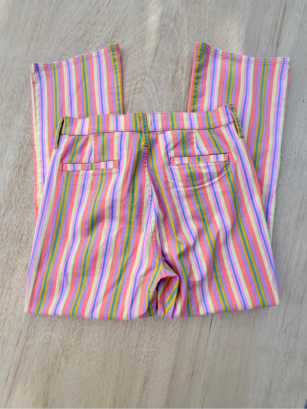 J. Crew Re-Imagined Eco Slim Demi-Boot Chino Pant Multicolor Vertical Stripe 29 - Picture 5 of 14